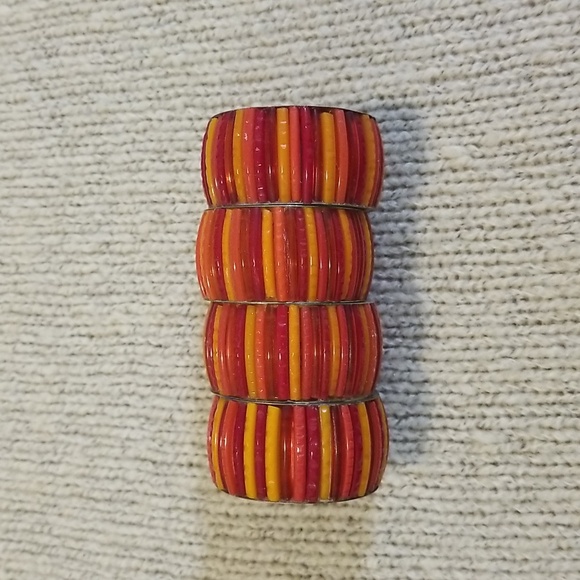 8 Crate&Barrel Napkin Rings Set - Picture 6 of 11